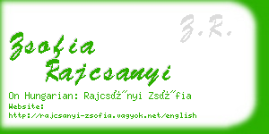 zsofia rajcsanyi business card